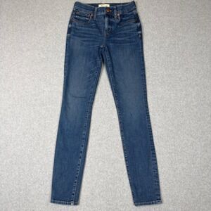 Madewell 8" Skinny Jeans Medium Wash Mid Rise Blue Denim Women 25T